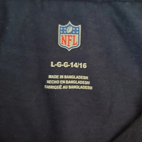 NFL New England Patriots Youth Long Sleeve T-Shirt Size Large 14/16 Navy Red - Picture 4 of 8